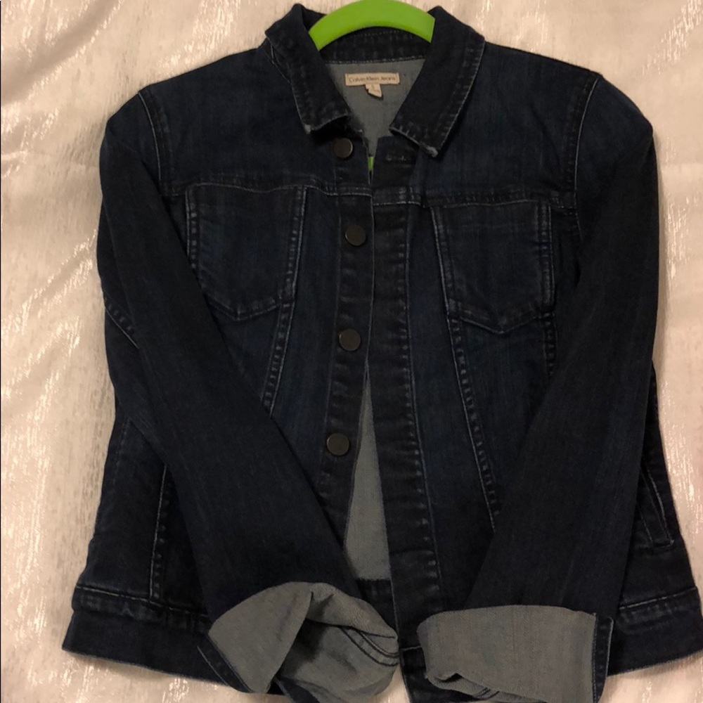 CK jeans denim jacket - dark blue